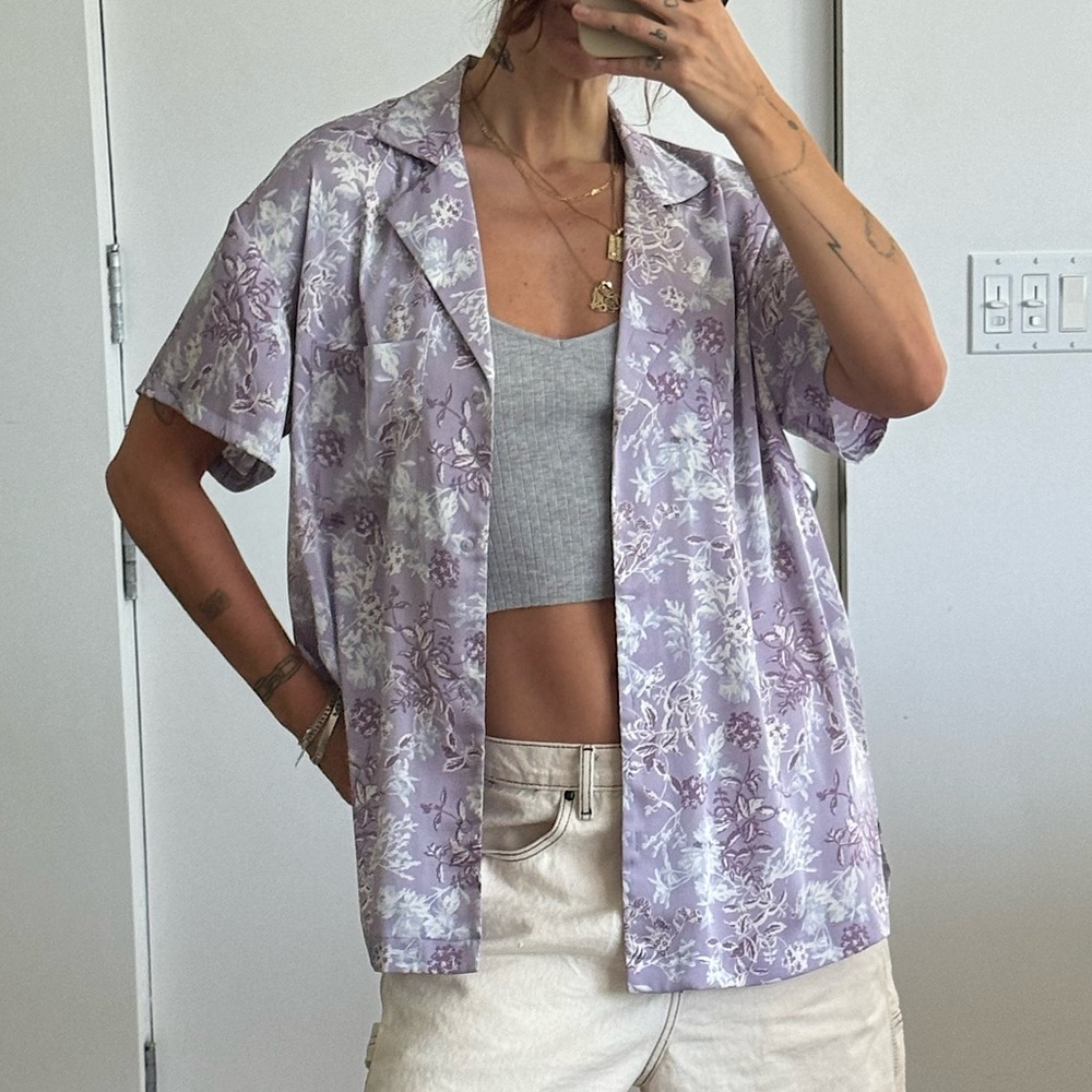 zara floral hawaiian shirt 💜